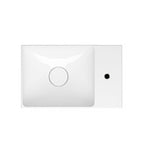 Lavabo cm 30x20x14h. Installazione da appoggio o sospesa. Completo di fissaggi.  In ceramica biancaÂ 