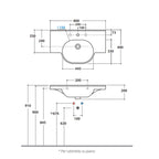 Lavabo sospeso o su struttura sospesa modello Mode Ceramica Globo cm 80