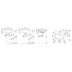 Lavabo sospeso o da appoggio su semicolonna Ceramica Dolomite modello Mia 55x46 cm