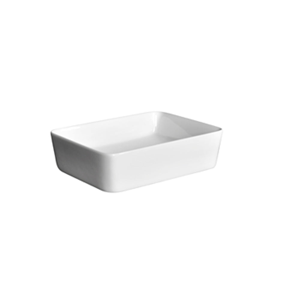 Lavabo d'arredo installazione appoggio 'Zeta' Ceramica Azzurra cm 50x38x13h