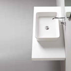 Lavabo d'arredo installazione appoggio 'Zeta' Ceramica Azzurra cm 50x38x13h