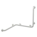 Corrimano ad angolo con montante a destra 65x65x75 cm â€“ Bianco