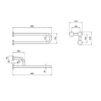 Barra di sostegno con rinforzo sinistra 65 cm â€“ Bianco