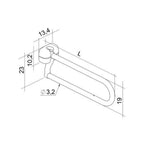 Barra di sostegno ribaltabile con portacarta 80 cm â€“ Bianco laccato