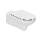 Vaso sospeso Thin di Azzurra Ceramica per diversamente abili 75Ã—36Ã—H37 cm - Bianco Lucido