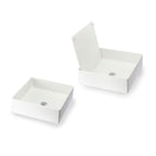 Lavandino da appoggio 'Trabocchetto Basin' in resina cm 40x40x13h by Cipi - Bianco