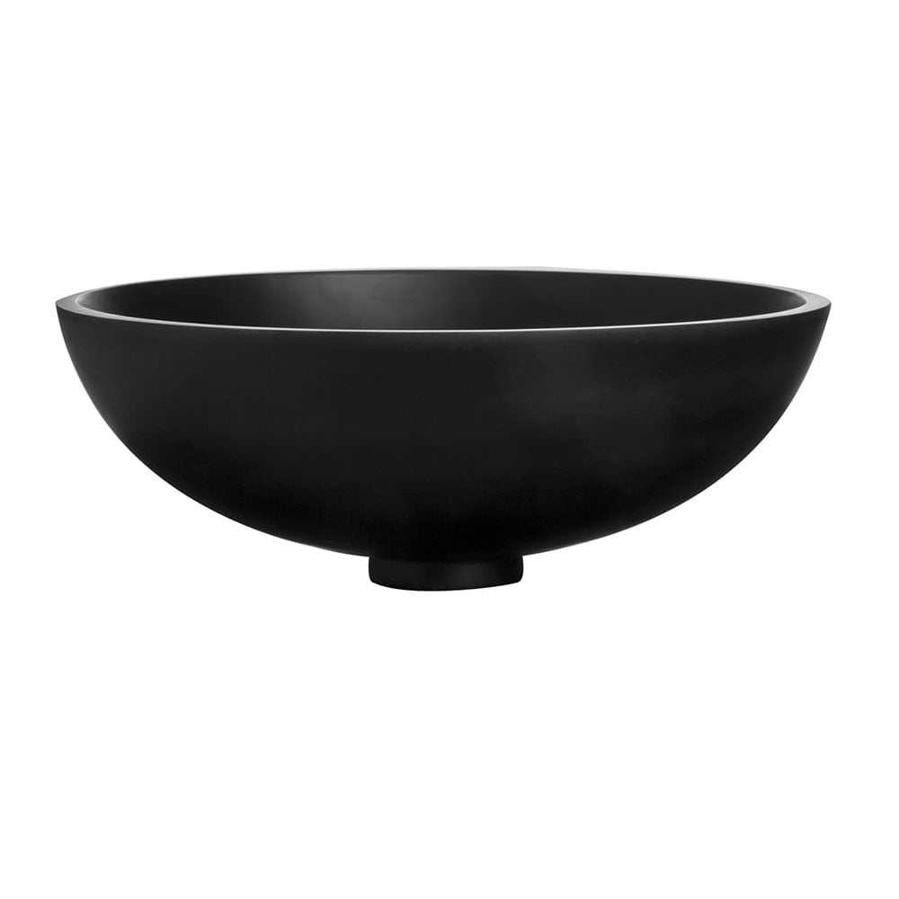 Lavandino da appoggio 'Pop Basin' in resina Ã˜ 38x15h cm by Cipi - Nero