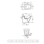 Bidet filoparete Multi 57x36 cm modello Forty3 Ceramica Globo