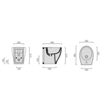 Bidet filo muro con profonditÃ  ridotta di 48 cm Domus Falerii Mascalzone