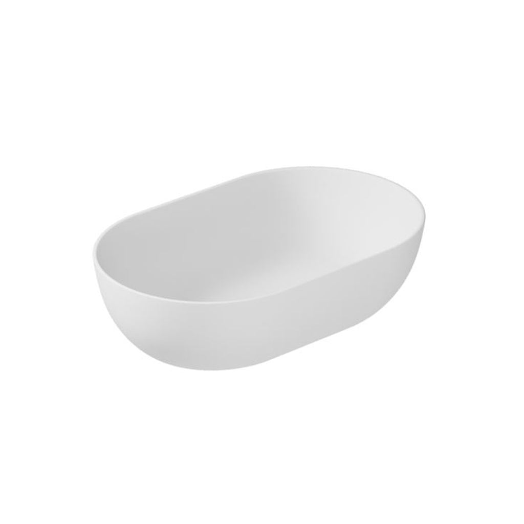 Lavabo da appoggio ovale cm 60x38 serie Dream di Ceramica Galassia Bianco Opaco