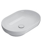 Lavabo ceramica bianca lucida Globo T-Edge installazione d'appoggio o a incasso