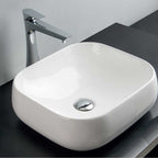 Lavabo da appoggio Althea 45X40 in ceramica bianca lucida