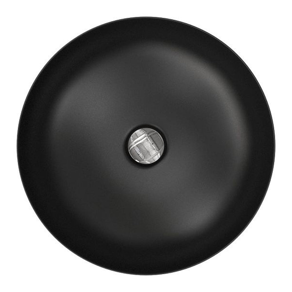 Lavabo da appoggio Ceramica Azzurra Elegance Circle 40 cm con bordo sottile - Carbonio/Antracite