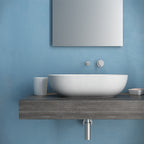 Lavabo d'appoggio Ceramica Globo T-Edge bianco opaco 60x41 h. 16 cm