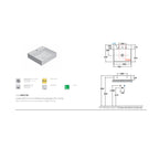 Lavabo da appoggio o sospeso T-Edge ceramica bianca lucida 50x47