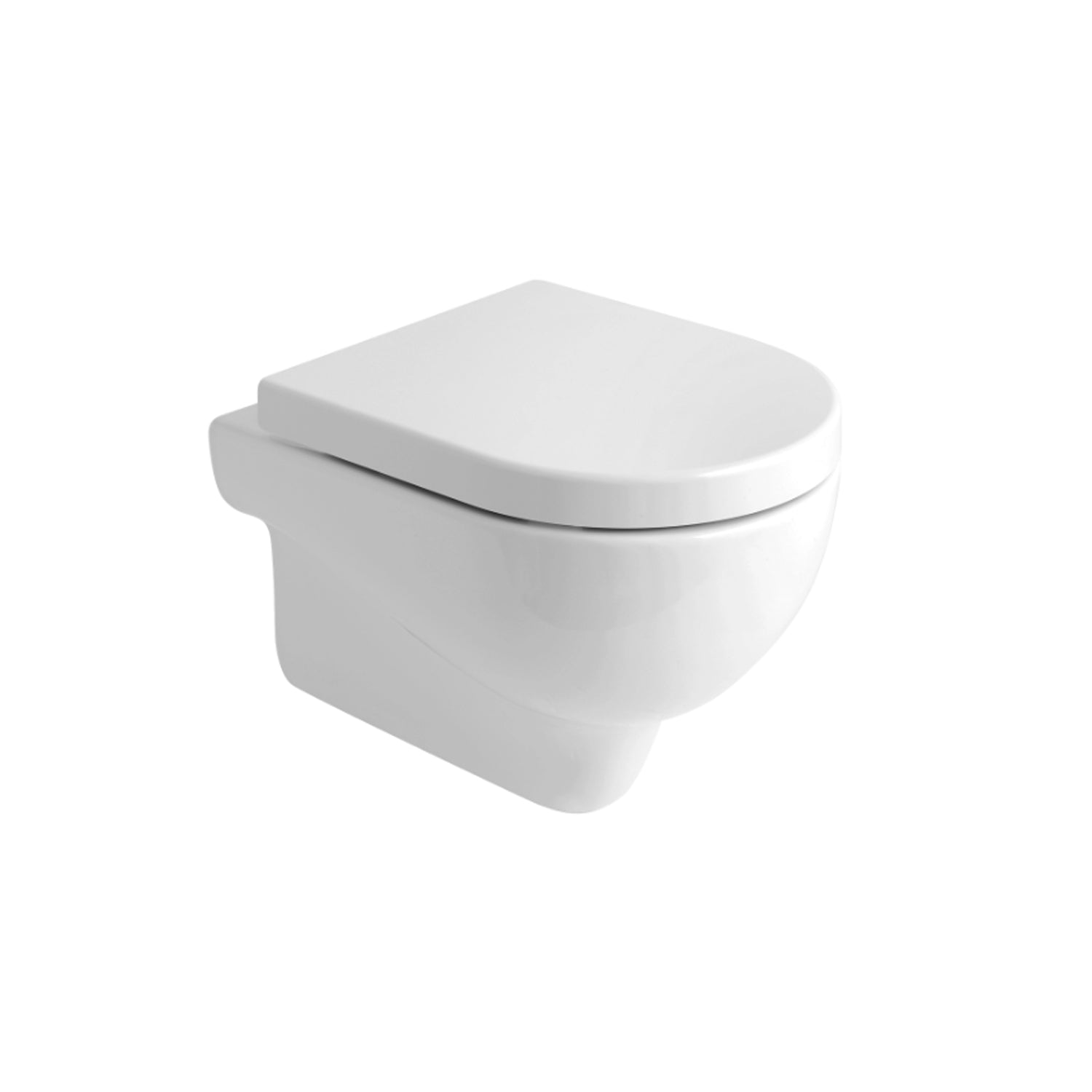 Vaso sospeso Ceramica Azzurra serie Nuvola con sedile soft close 55x36 cm - Bianco lucido