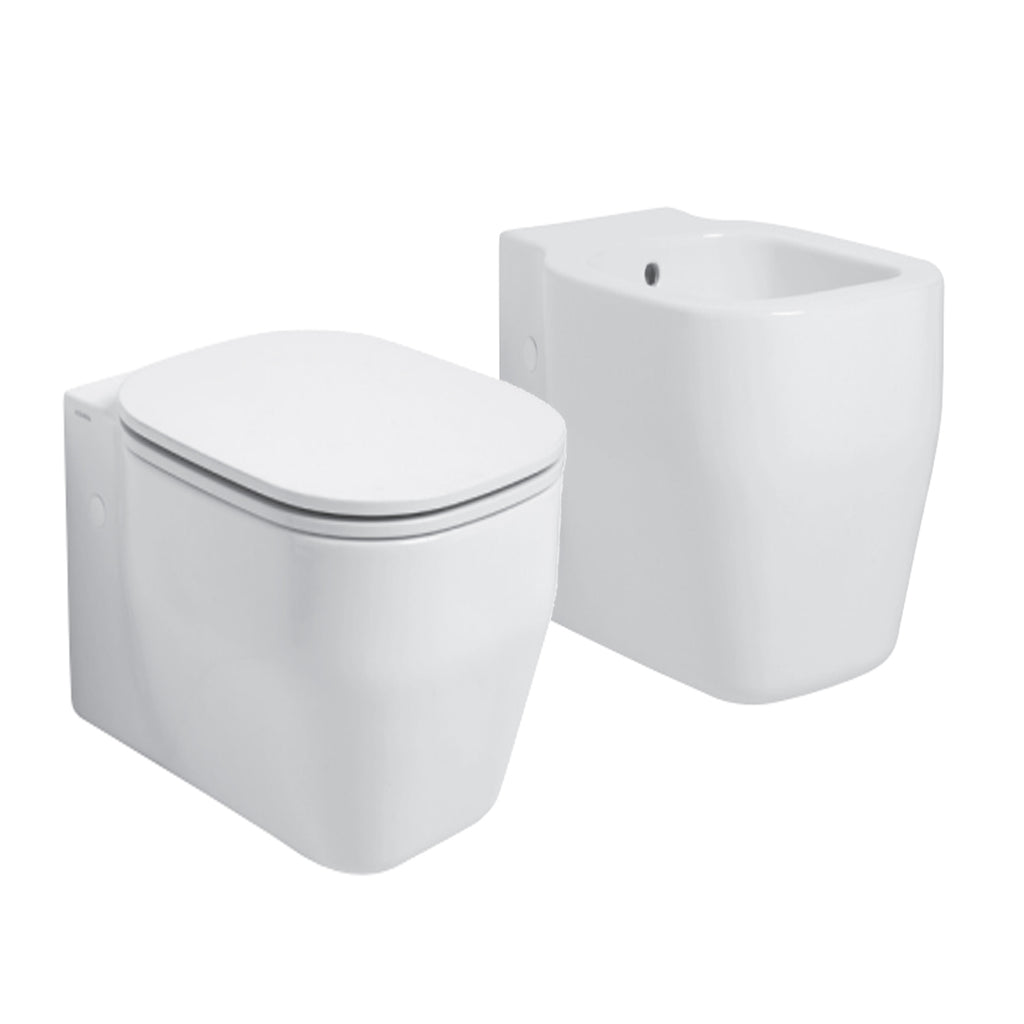 Sanitari Filoparete Ceramica Azzurra Glaze WC + BIDET + SEDILE