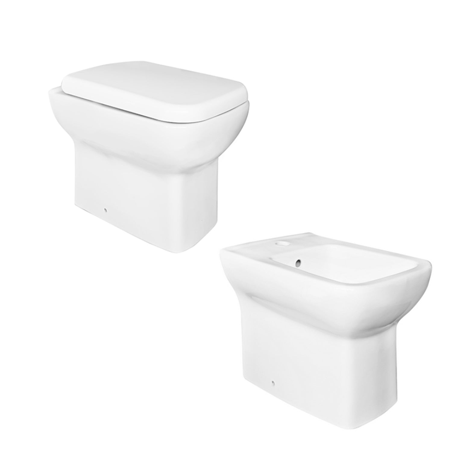 Coppia sanitari filomuro BathCore collezione Jasmine 48