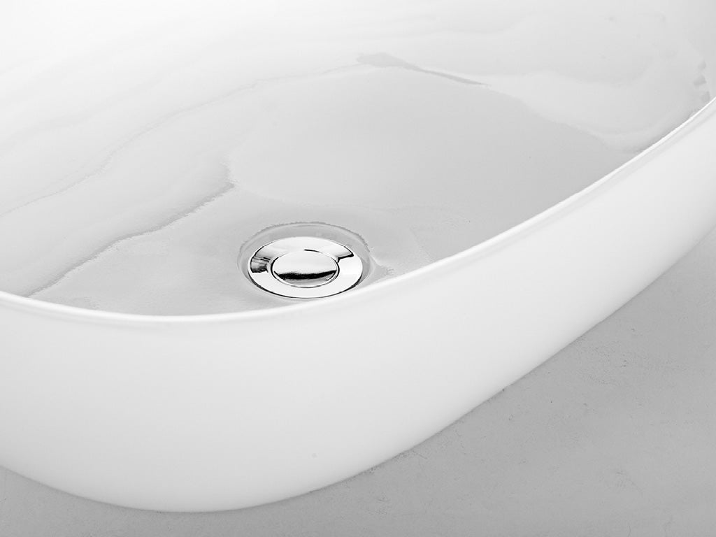Lavandino da appoggio 'Snob2.0 Basin' in resina cm 55x40x16h by Cipi - Bianco opalino