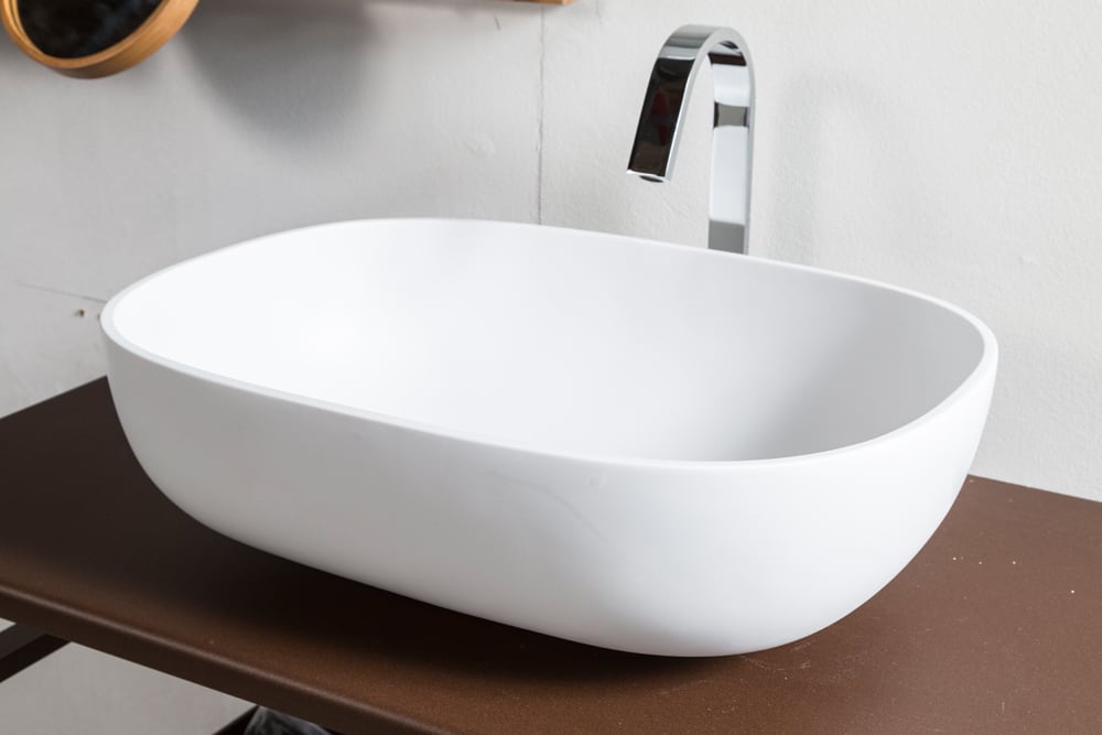 Lavandino da appoggio 'Snob2.0 Basin' in resina cm 55x40x16h by Cipi - Bianco opaco