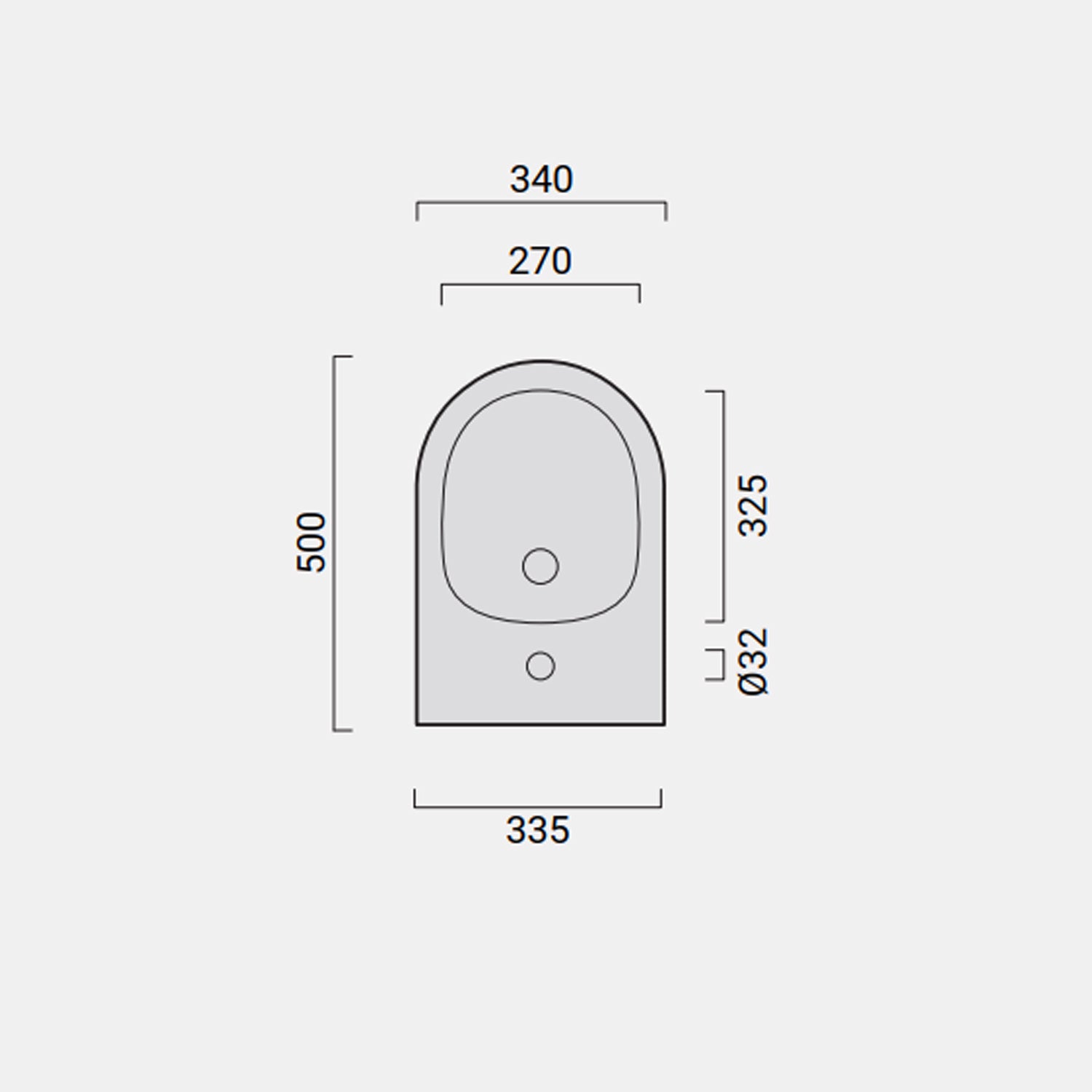 Bidet filomuro Domus Falerii collezione Fogliolina bianco lucido