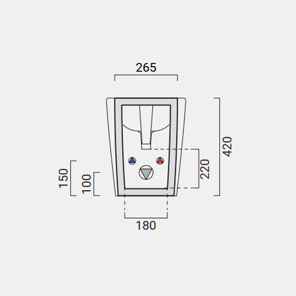 Bidet filomuro Domus Falerii collezione Fogliolina bianco lucido
