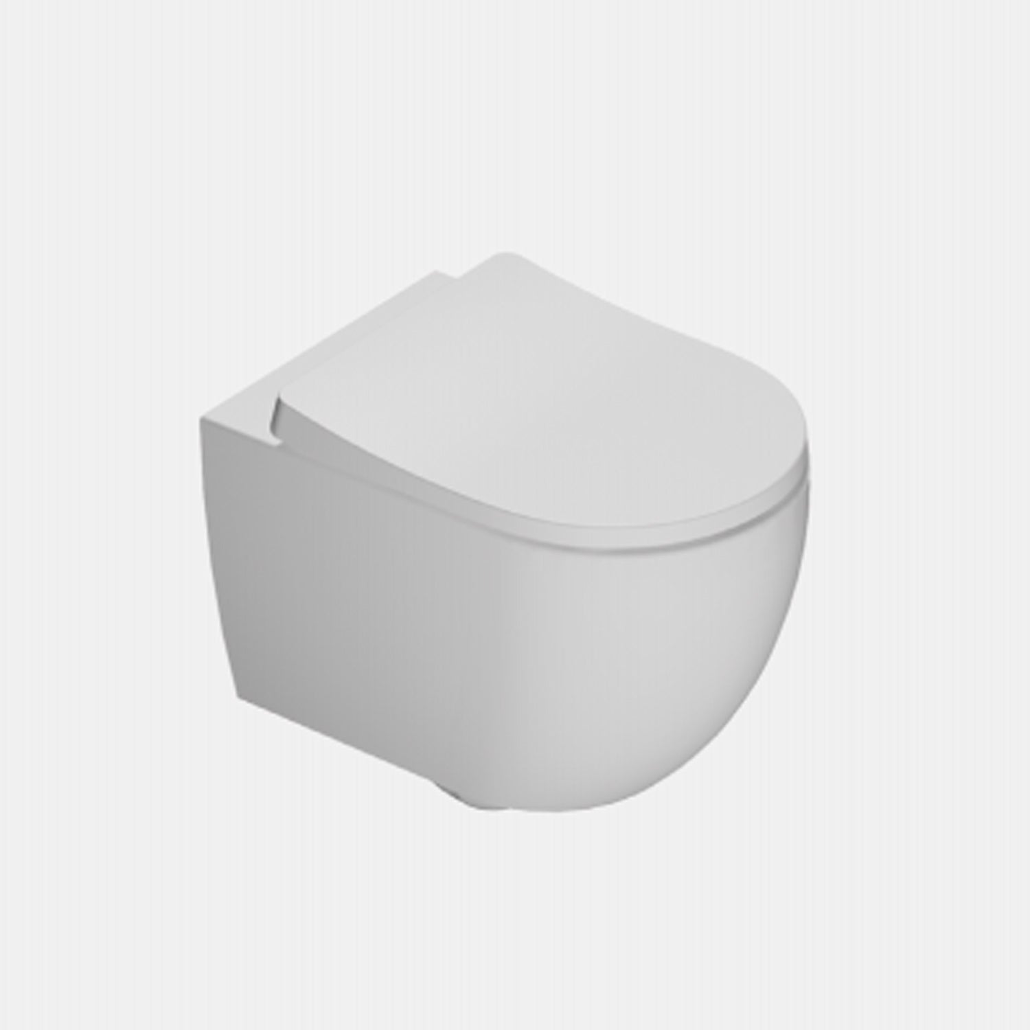 WC sospeso senza brida Domus Falerii collezione Fogliolina bianco con copriwater