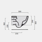 WC sospeso senza brida Domus Falerii collezione Fogliolina bianco con copriwater