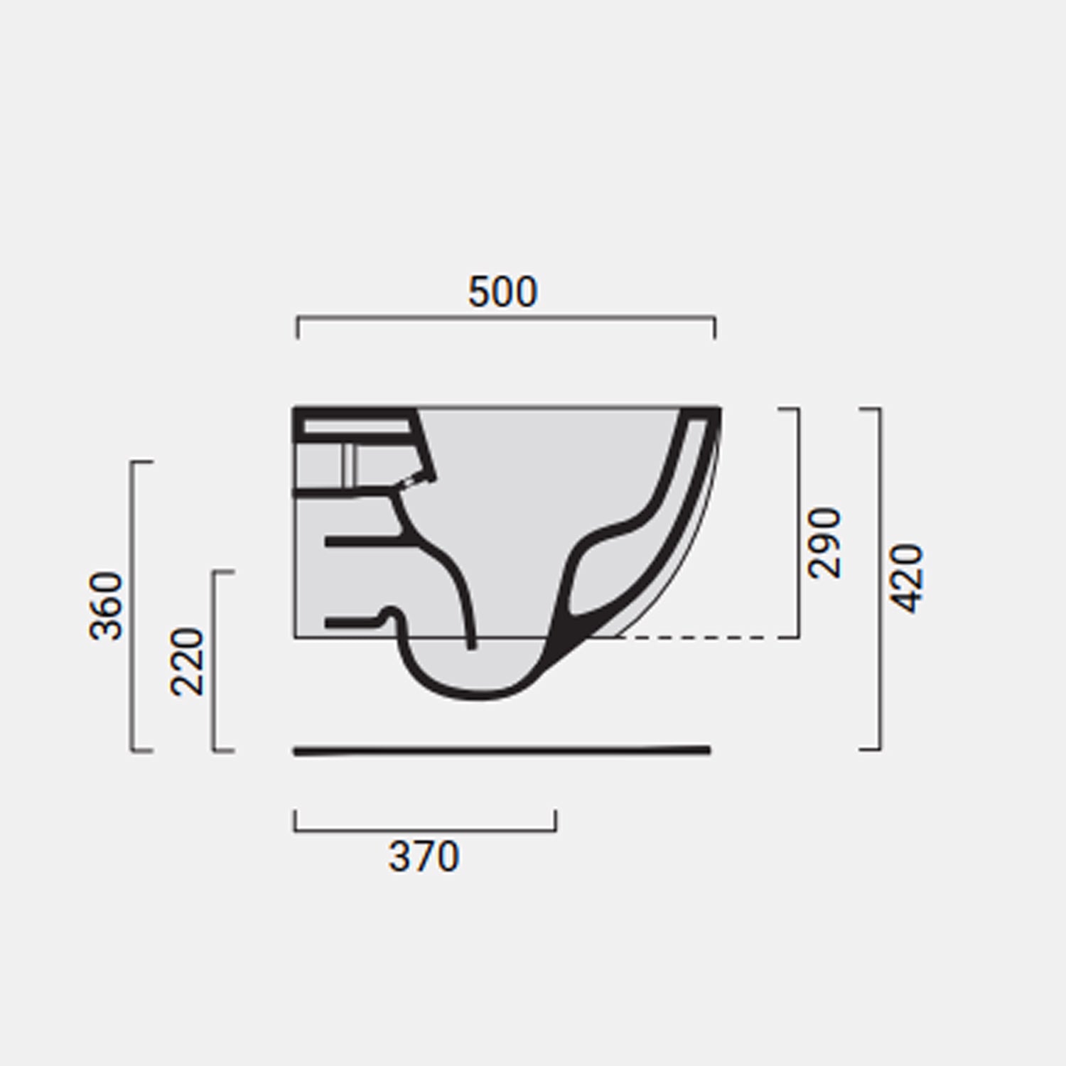 WC sospeso senza brida Domus Falerii collezione Fogliolina bianco con copriwater