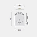Bidet sospeso Domus Falerii collezione Fogliolina meteorite