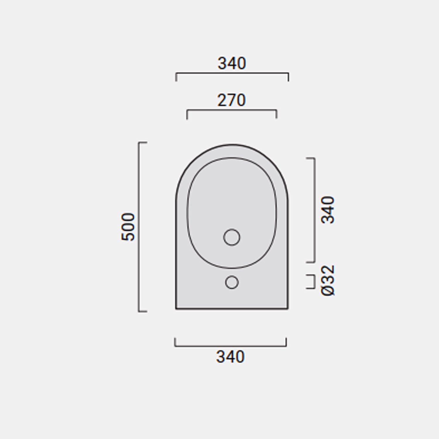 Coppia di WC e bidet sospeso Domus Falerii collezione Fogliolina meteorite
