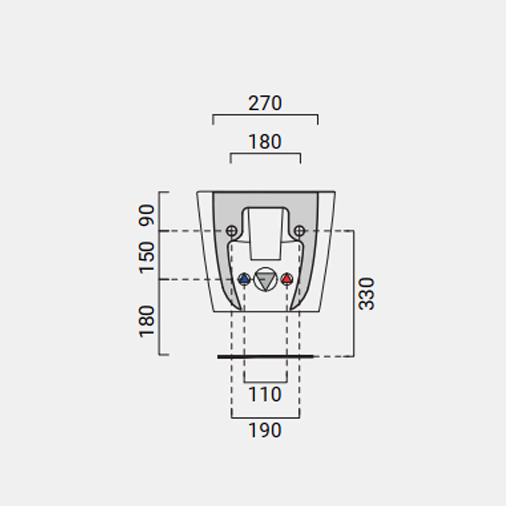 Coppia WC Bidet Sospesi Fogliolina Meteorite Domus Falerii