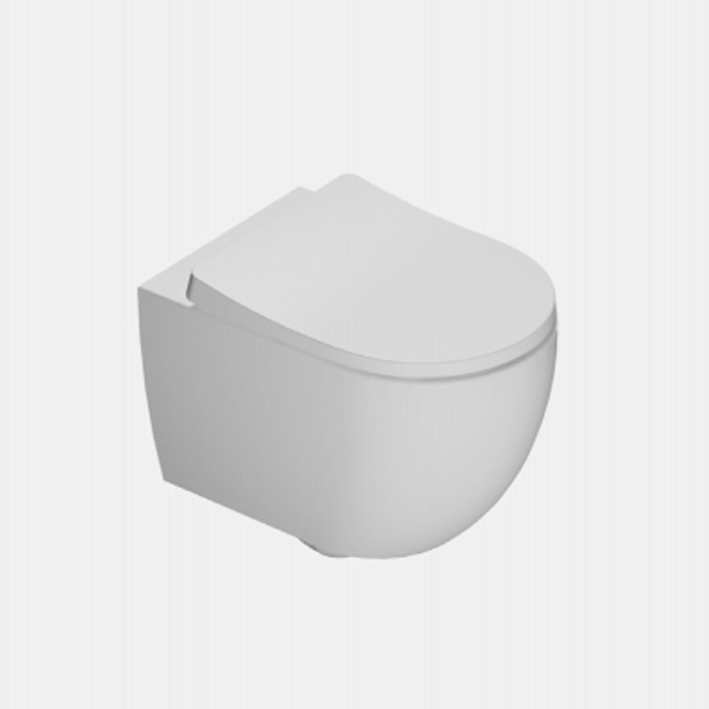 Coppia di WC e bidet sospeso Domus Falerii collezione Fogliolina bianco lucido