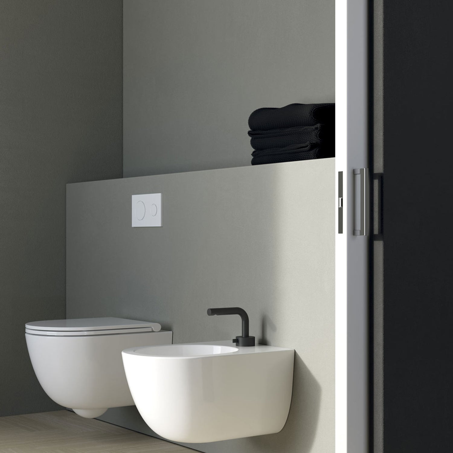 Vaso Sospeso 52x36 cm serie Dream di Ceramica Galassia con sedile tradizionale extra slim