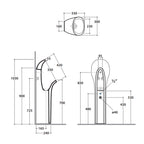 Orinatoio a terra in ceramica bianca modello Olivia Globo