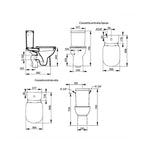 WC monoblocco Ceramica Dolomite modello Gemma2 67x37 cm con sedile Softclose