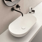 Lavabo da appoggio T-Edge 65x36 cm Ceramica Globo - Bianco lucido