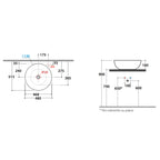 Lavabo tondo Globo T-Edge Ã˜48x16 cm - Bianco lucido