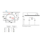 Lavabo da appoggio 4All I Tuttofare 60x42x16 cm Ceramica Globo - Bianco lucido