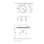 Lavabo rotondo da appoggio Koi Ã¸42x14 cm Ceramica Globo - Bianco lucido