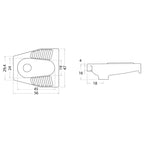 Vaso alla turca in porcellana - Bianco