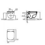 Ideal Standard Tesi Sospesi Sanitari AquaBlade SlimSoftClose
