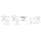 Lavabo sospeso o da appoggio su semicolonna Ceramica Dolomite modello Mia 65x48 cm