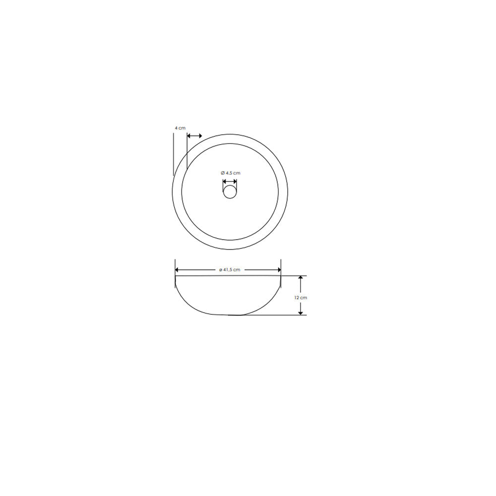 Lavandino da appoggio 'BetonSpot Basin' in cemento e resine cm 41