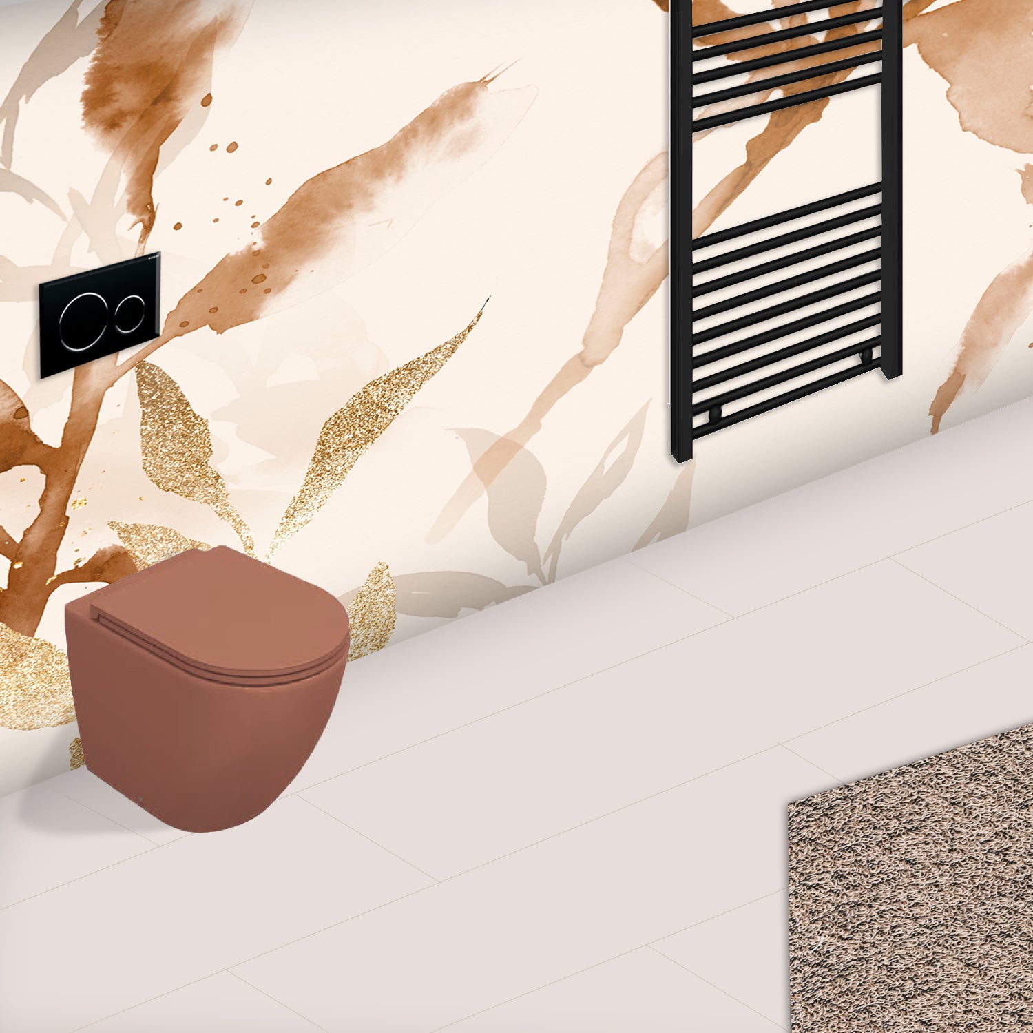 Vaso filomuro Rimless BathCore serie Infinity 52x36