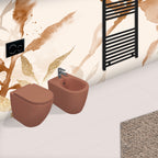 Sanitari Filomuro Rimless con copriwater Soft Close BathCore serie Infinity 53x36