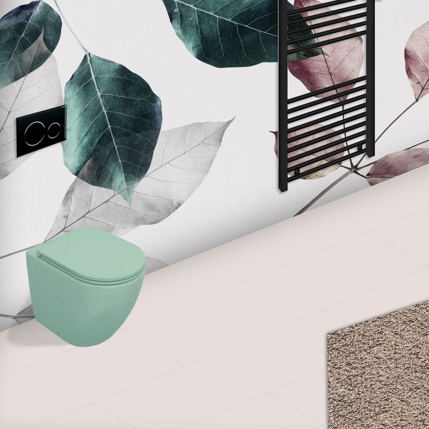 Vaso filomuro Rimless BathCore serie Infinity 52x36