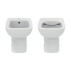 Sanitari filomuro con sedile a chiusura tradizionale collezione Life Ideal Standard