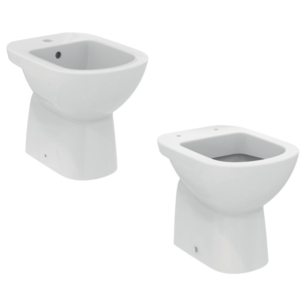 Sanitari distanziati da parete con sedile soft close collezione Life Ideal Standard