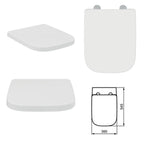 Sanitari filomuro con sedile soft close collezione Life Ideal Standard